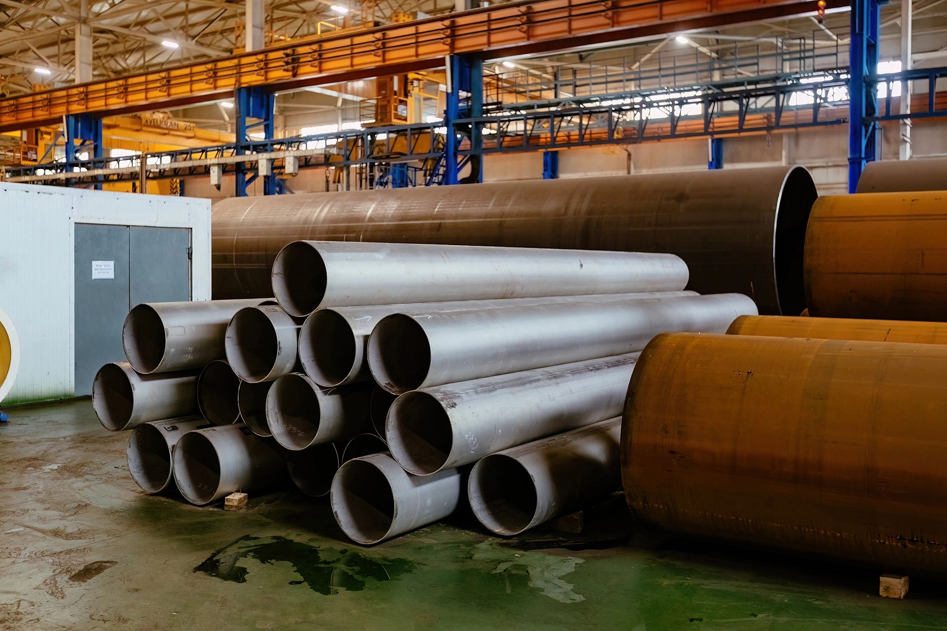 Industrial steel pipe inventory for specialty piping requirements